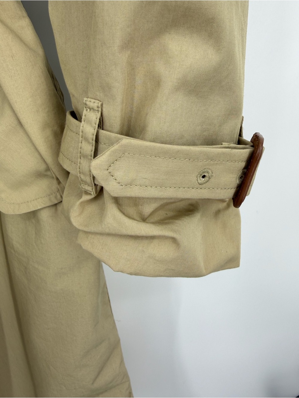 Buck Mason Paperweight Trench Coat Tan Size XS - Picture 10 of 16